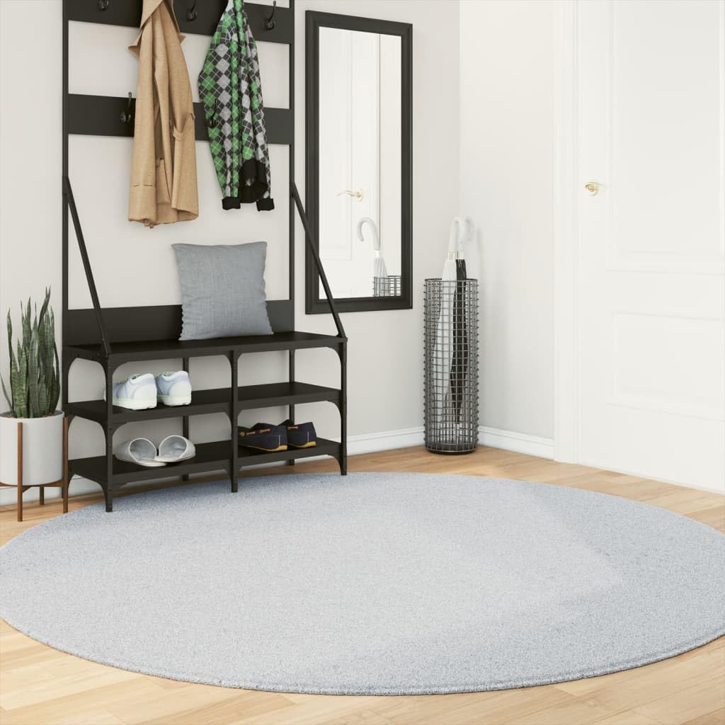 Tapis en polyester doux HUARTE diamètre 200 cm aspect fourrure moderne