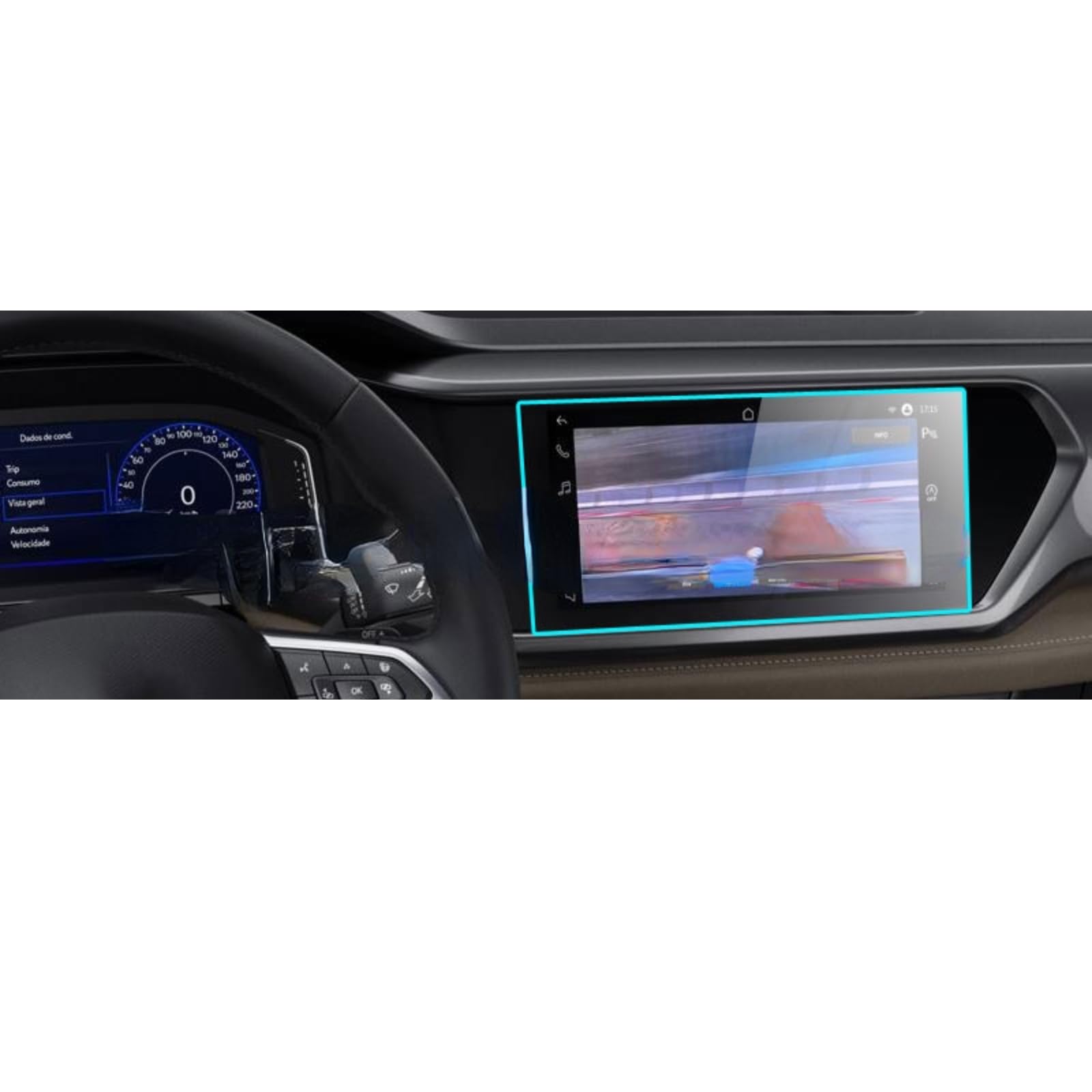 Nawigacja samochodowa Szkło hartowane Ekran LCD Folia ochronna Naklejka Osłona Dla VW Taos t-cross 2022