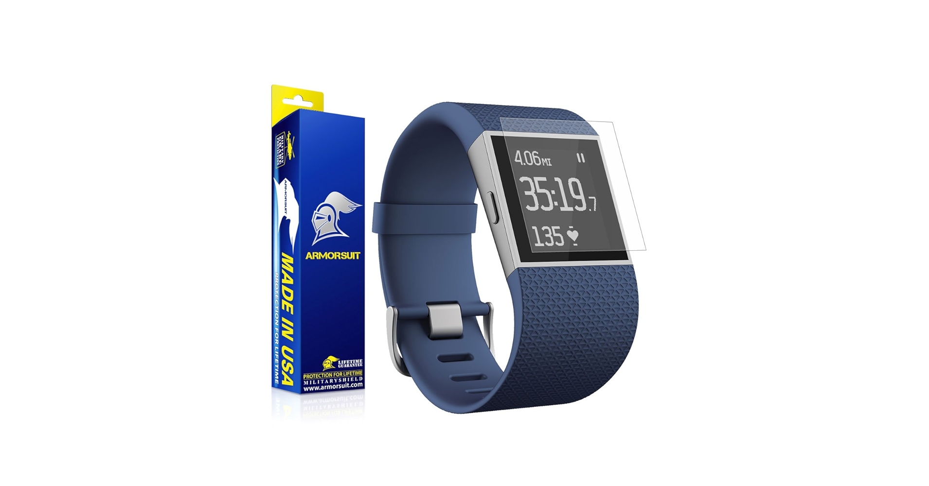 ArmorSuit Fitbit Surge Fitness Anti-Glare Screen Protector (2 Pack) Full Coverage MilitaryShield Screen Protector for Fitbit Surge Fitness - Matte Anti Bubble Film