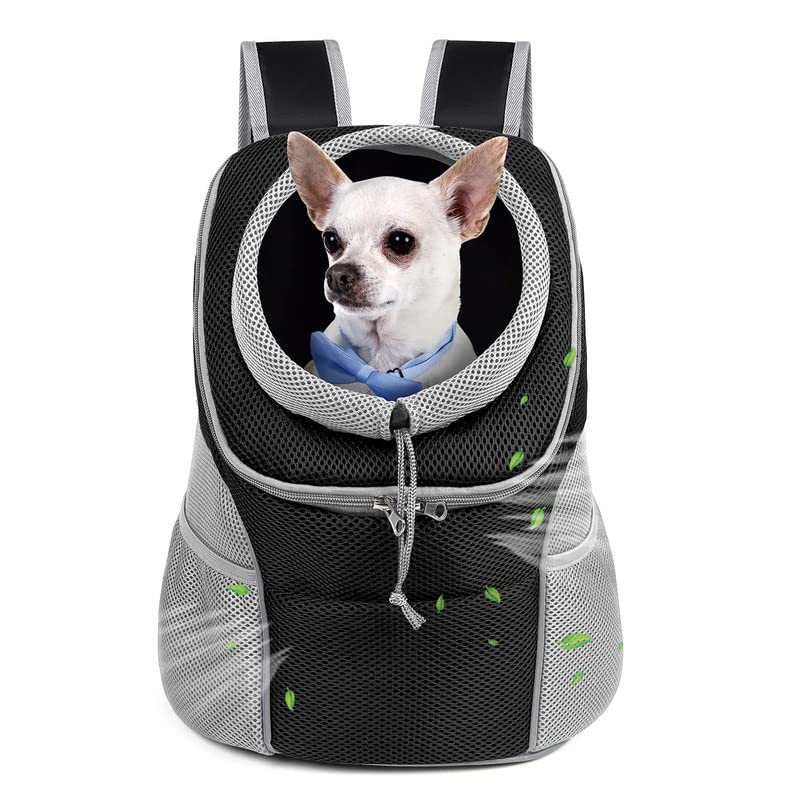 Sponsored Ad - Pet Dog Carrier Backpack Puppy Dog Travel Carrier Backpack Carrier for Small Dogs Cats Rabbits (L-13.8 in,W-13.3in) | Pack of 1|Small | Black