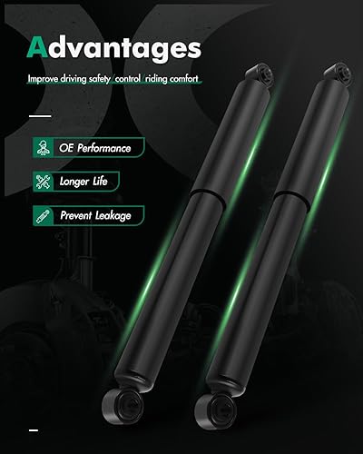 Miniatura 2 de SCITOO - Amortiguadores traseros para Chevy se adapta a 2002-2014 para Cadillac Escalade/ESV, 2000-2014 para Chevy Suburban 1500, 2000-2019 para