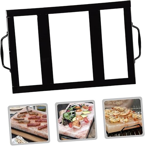 Miniatura 7 de OFFSCH Estante de sal para placa de sal, bandeja de placa de sal para cocinar, rejilla de acero inoxidable, bandeja de servir de acero inoxidable,