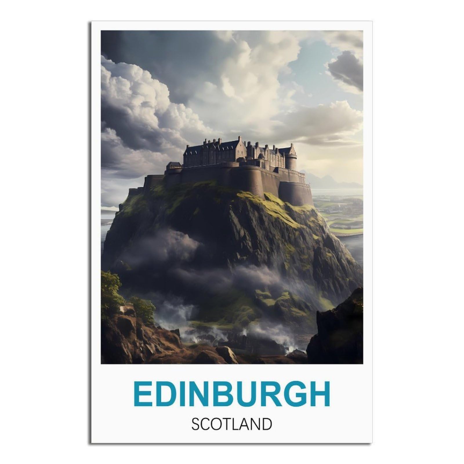 EZMLFA 5D Diamond Painting Kits for Adults,Edinburgh Scotland Diamond Art Kits for Beginners,Full Drill Diamonds Gem Art for Home Wall Decor Gift 50x60cm