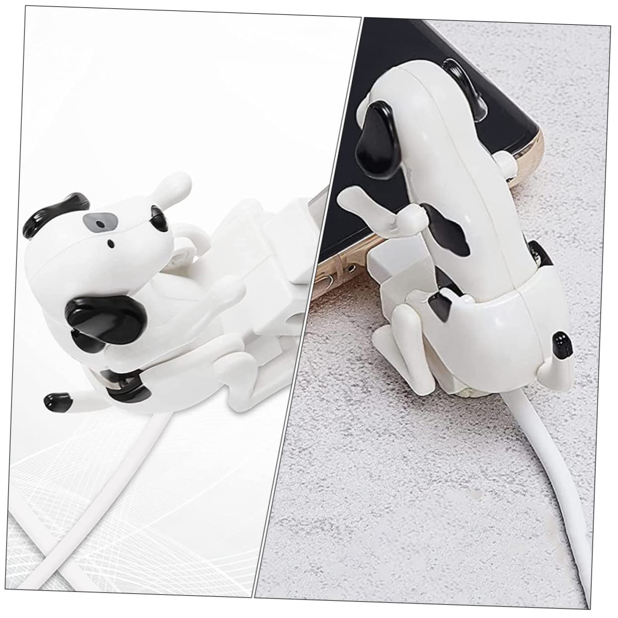 OSALADI 4pezzi Cavo Di Ricarica Tipo-c Forma Di Cagnolino Divertente Adattatore Per Smartphone Di Ricarica Flessibile e Resistente Per Amici e Famiglia Stile Creativo e Pratico