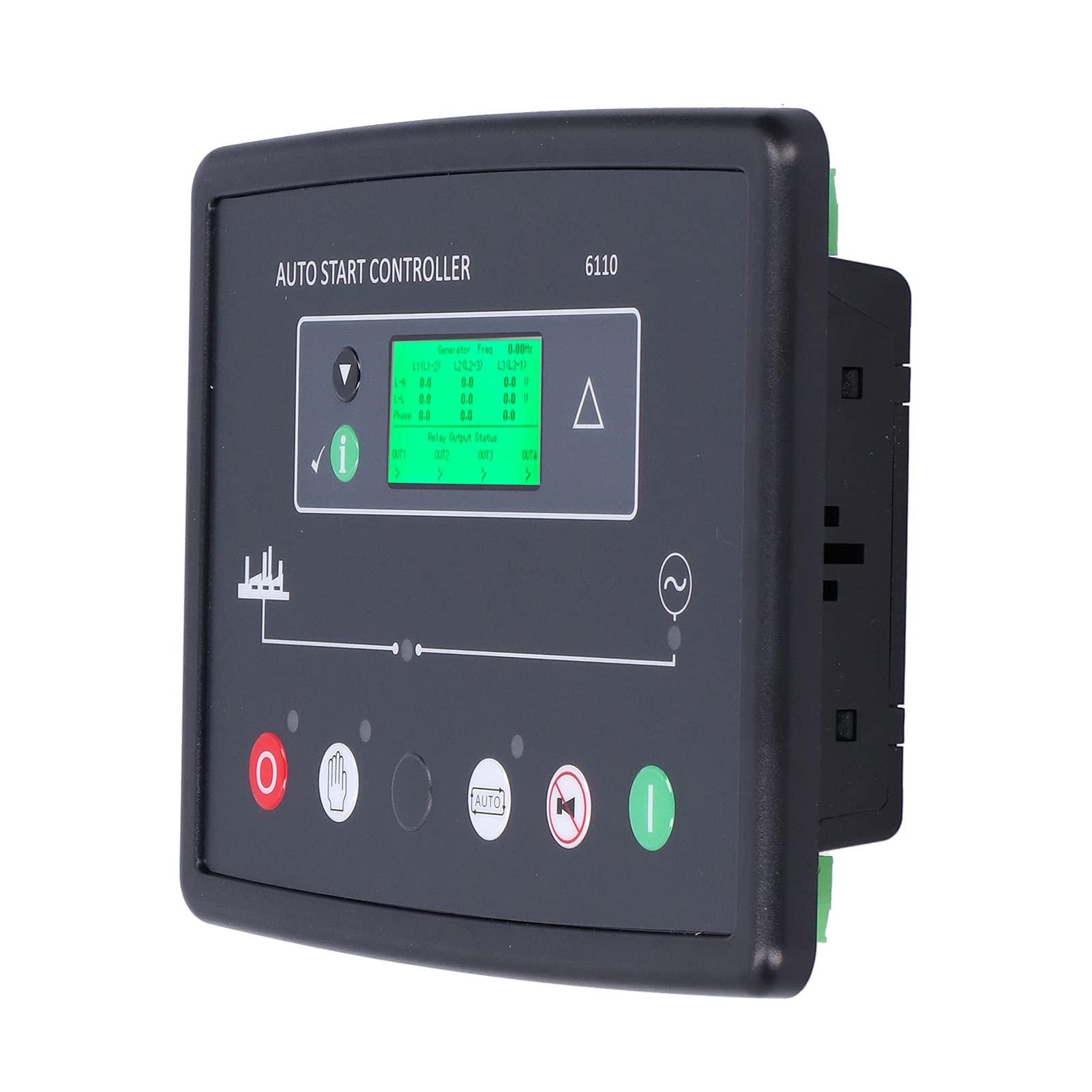Módulo de Control del Generador, Controlador de Generadores Automáticos PSS 8V-35V DC Temporizador de Pantalla de Líquido para Máquina