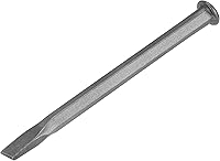 Vista 1 de uxcell Cincel de mampostería para roca de 9.8 pulgadas, cabeza de tallado plana, chorro de arena, acero al carbono medio para tallar piedra