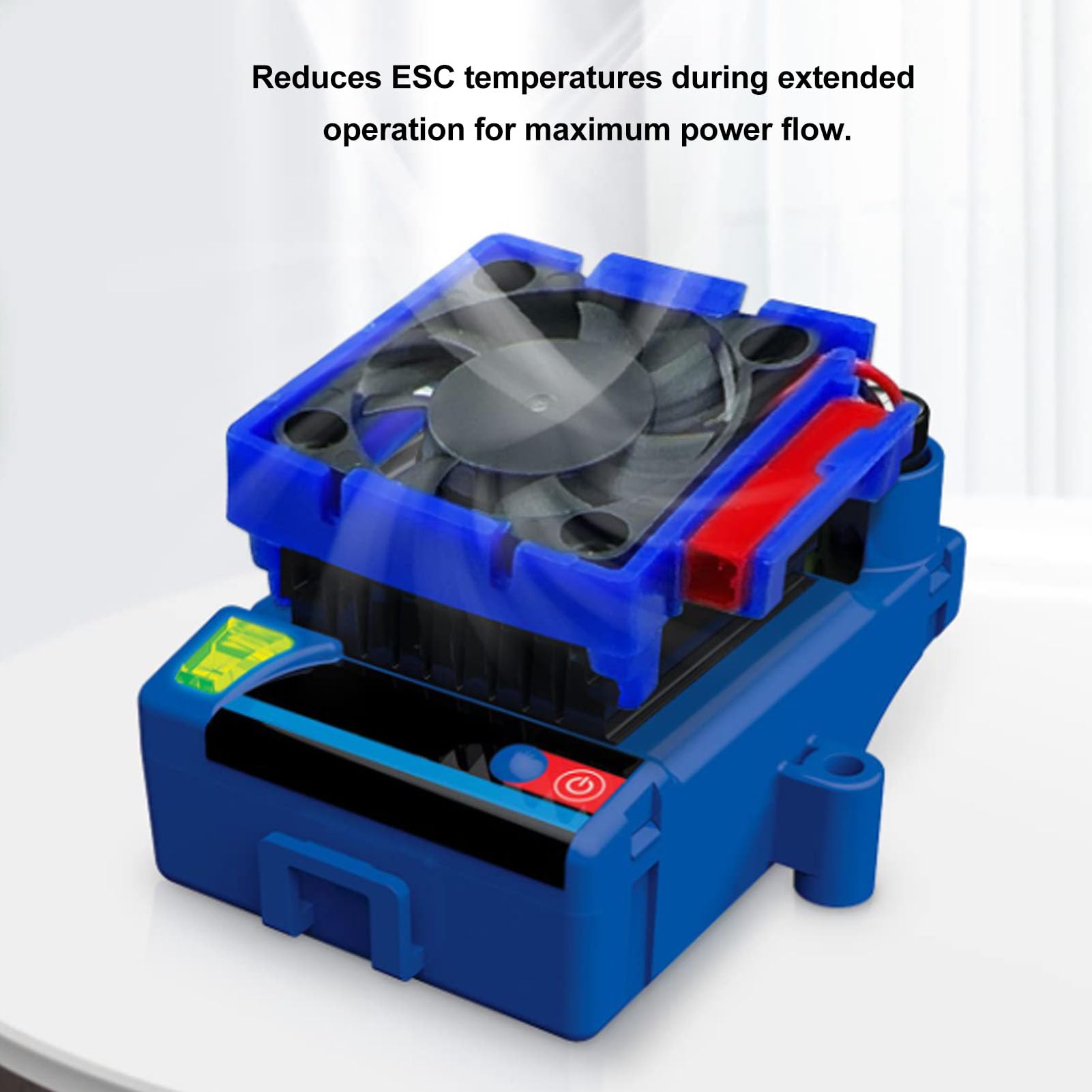 RC Heat Sink Fan Motor Fan Set for Traxxas Slash 4x4 VXL 1/10 RC Car with Double Fan (Red)