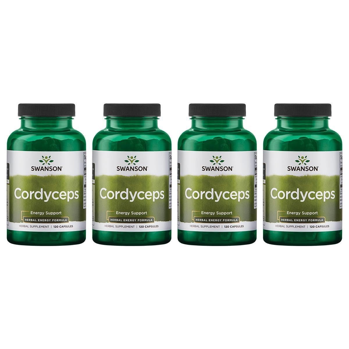 Swanson Cordyceps 600 Milligrams, 120 Capsules, 4 Pack 120 Count (Pack of 4)