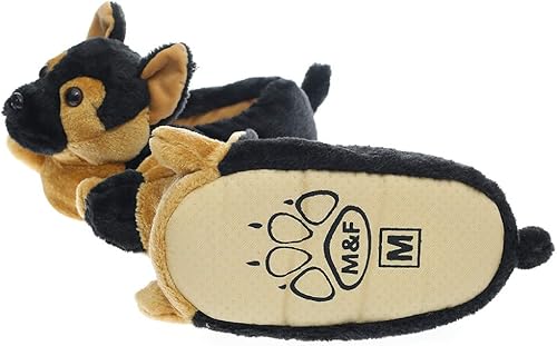 Miniatura 5 de Millffy Pantuflas clásicas de conejo para adultos, pantuflas de felpa de tamaño infantil, pantuflas de animales de pastor perro corgi disfraz calzado