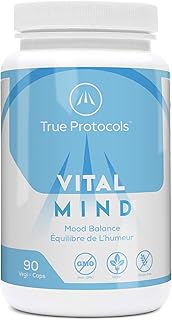 TRUE PROTOCOLS - Vital Mind - 5-HTP (50mg) + L-Tyrosine (250mg) + Alpha GPC (100mg) + SAMe (50mg) - 90 Non-Laxative & High Absorption Vegan Capsules - Bioavailable Caps For Optimal Mood Balance, Focus & Stress Management - 100% Non-GMO Supplement