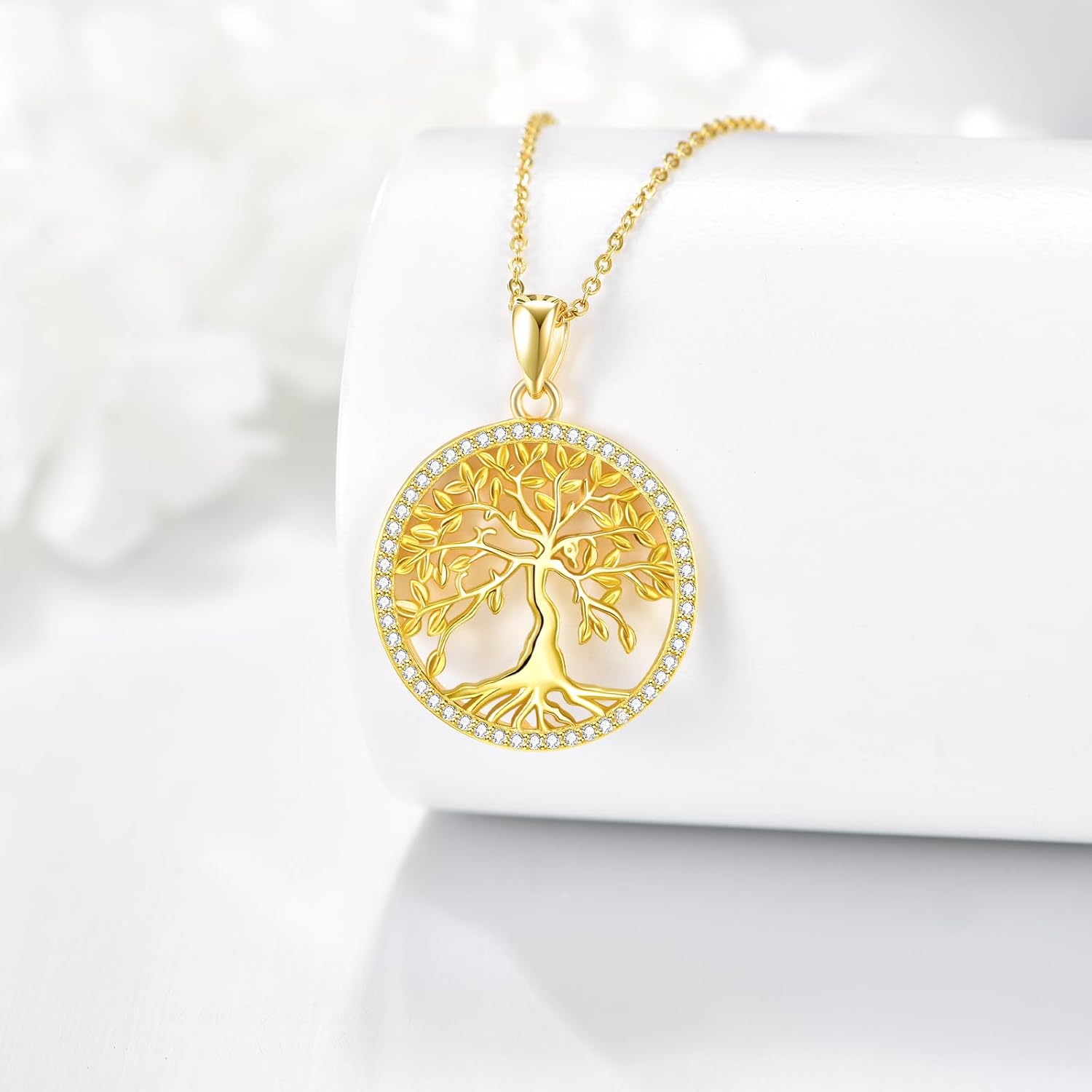 URONE Tree of Life Necklace for Women Sterling Silver Tree of Life Pendant Jewelry Gifts for Women Mom - Image 2