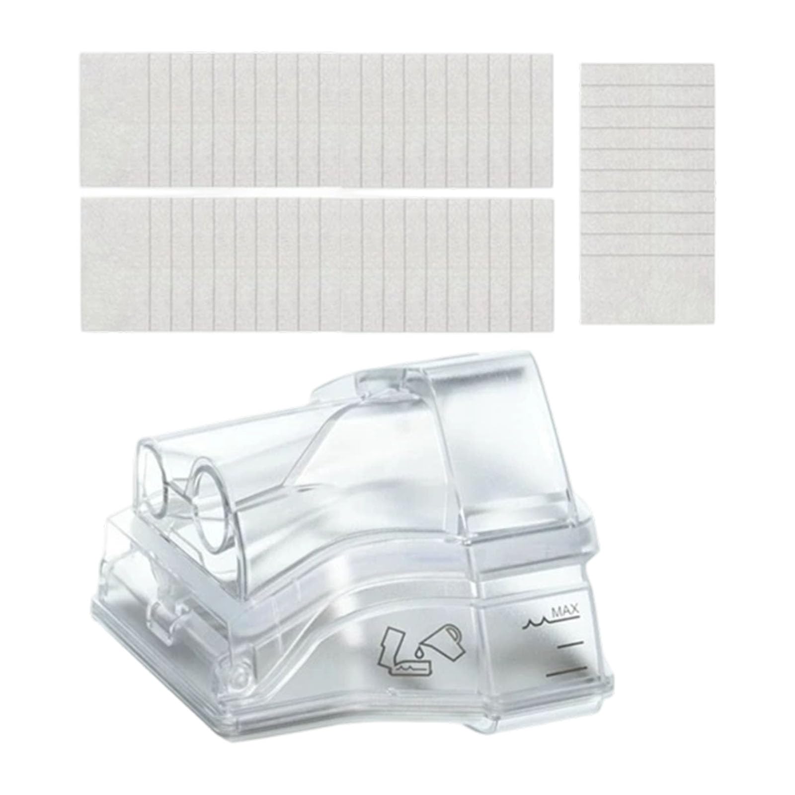 Llene la cámara de agua del humidificador con filtros