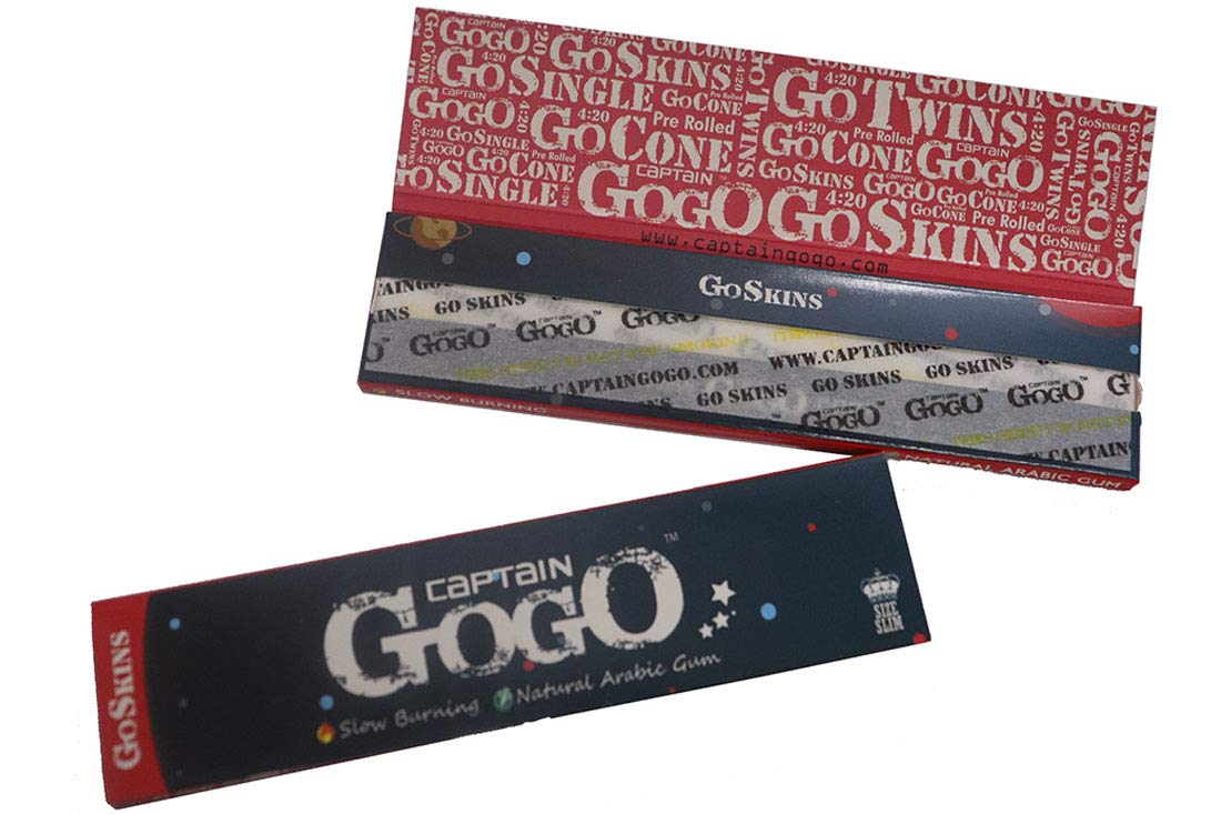 Vyxoo Inc King Size Slow Burning Premium White Gogo Paper (Set of 2)