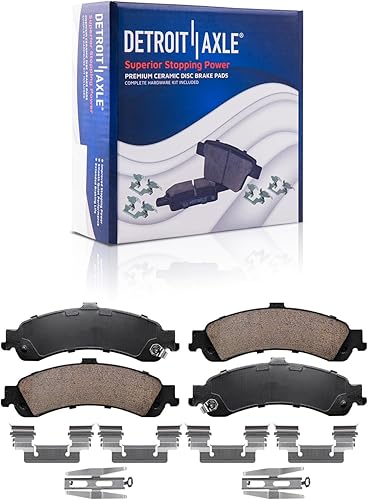 Miniatura 4 de Detroit Axle - Pastillas de freno para Chevy Silverado GMC Sierra Suburban Yukon XL Avalanche 1500 Tahoe Cadillac Escalade ESV EXT, reemplazo de
