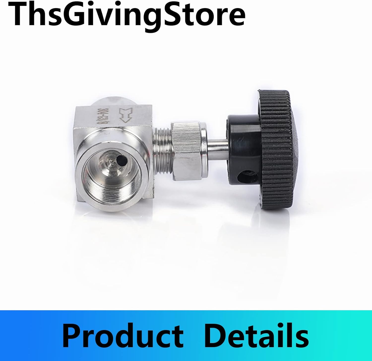1/8 1/4 3/8 1/2 Inch G Valves 304 Stainless Steel G Female Needle for Valve Flow Control Water Gas Oil,Ferrule Straight-Through Female Needle Valve,Control Needle Valve