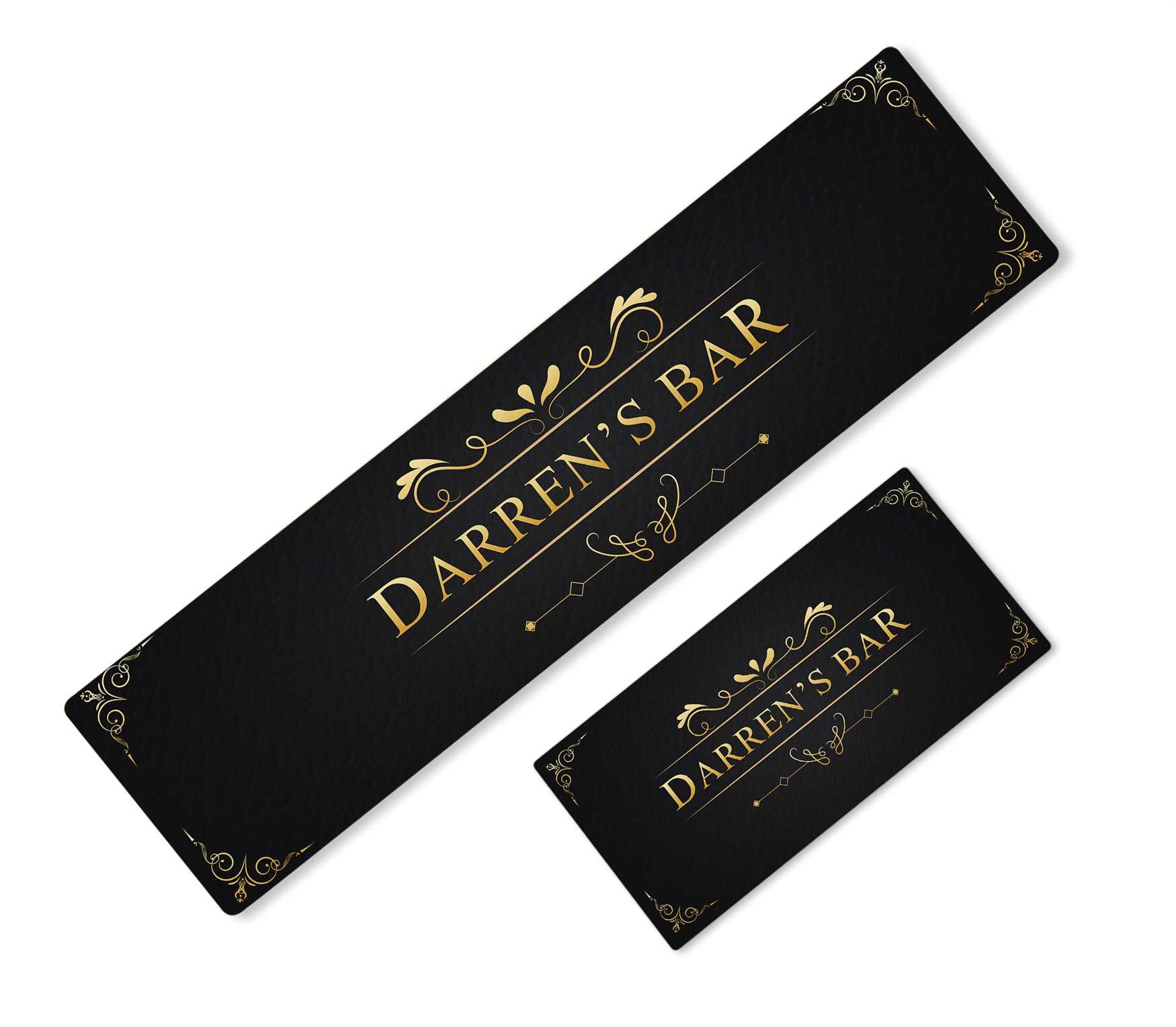 Personalised Bar Runner – Custom Text Beer Mat for Pub, Home Bar, Café or Special Occasions 4 (41x23cm)