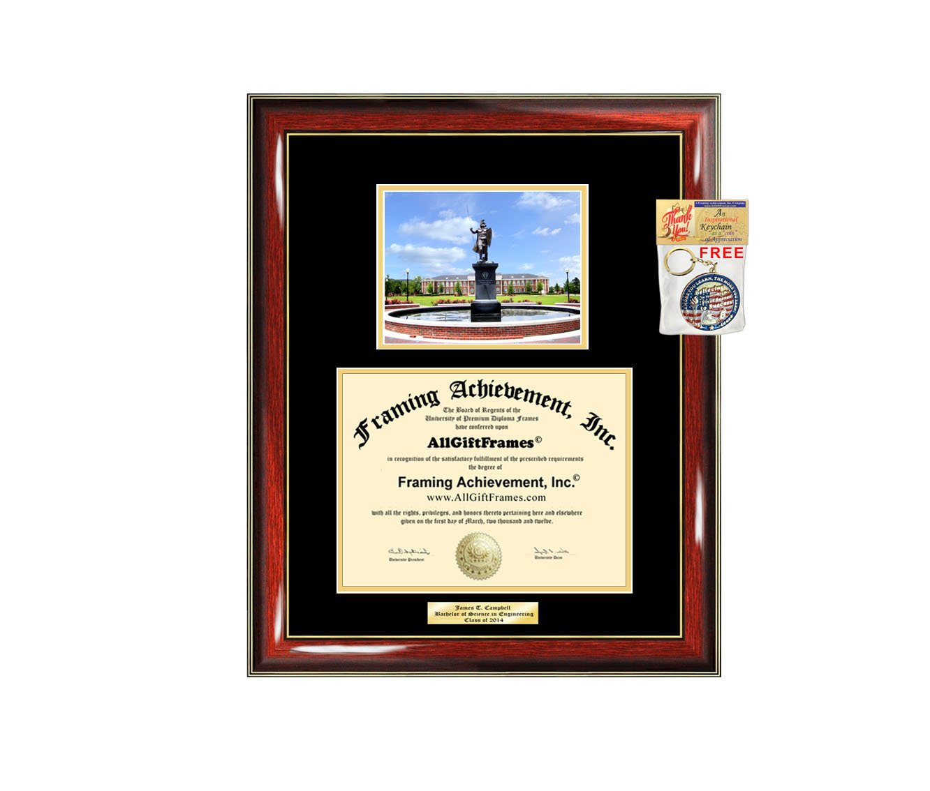 Diploma Frame Troy University Troy State Graduation Gift Idea Engraved Picture Frames Engraving Degree Cheap Graduate Bachelor Masters MBA PHD Doctorate School