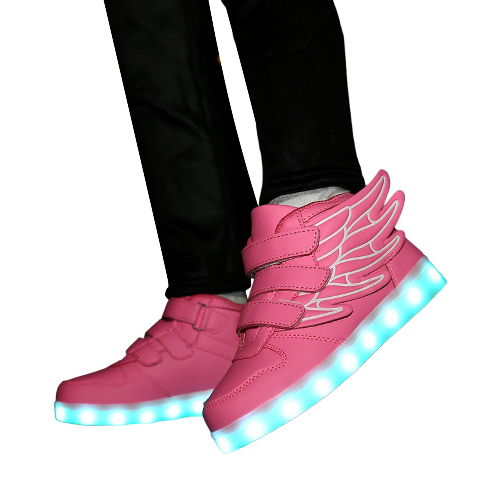 Niños Zapatos para Niñas Pu Led Usb High Top Luminoso