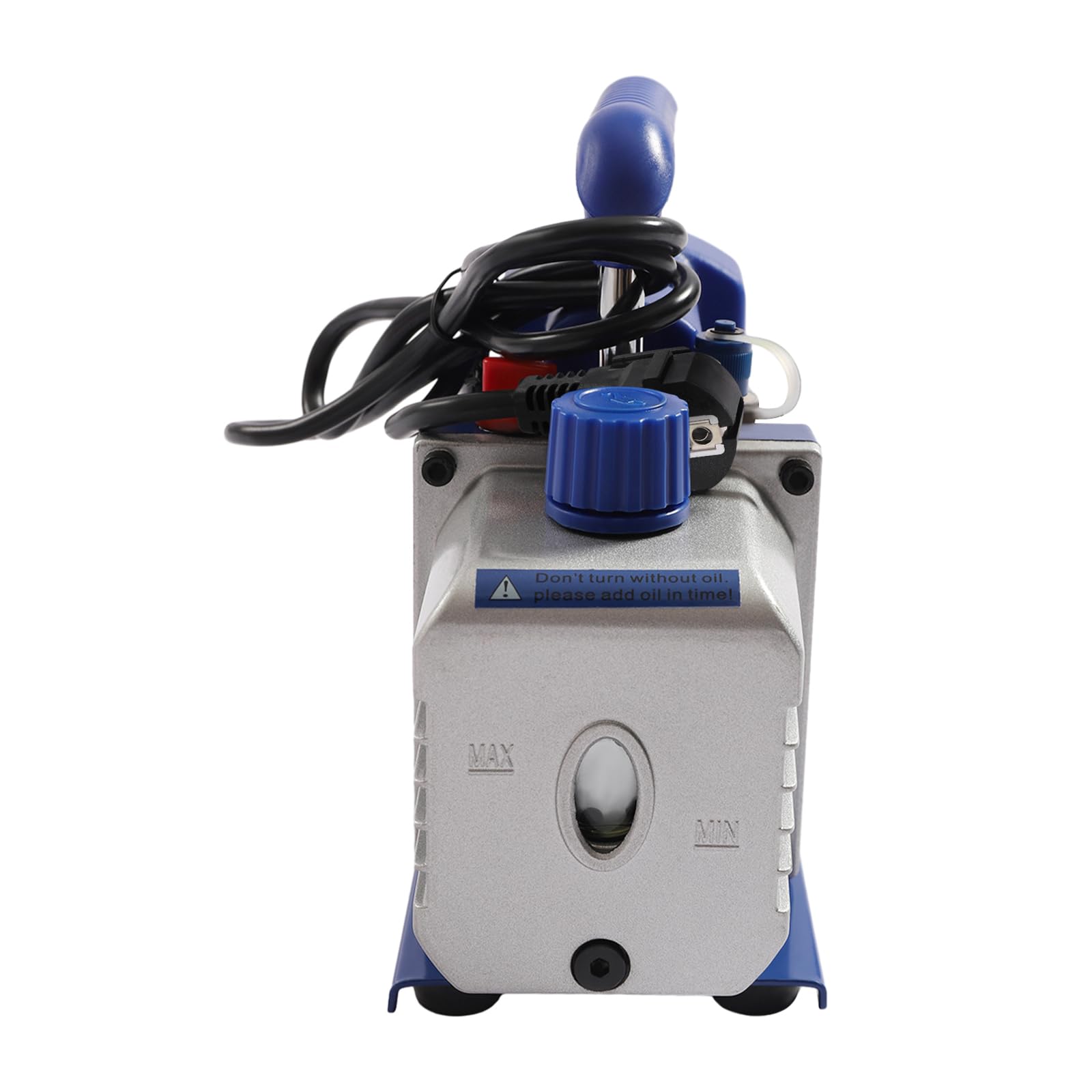 Bomba de vacío de 1/4 HP para aire acondicionado, 180 W, bomba de vacío, bomba de vacío de 5 kpa, capacidad del depósito de aceite, 200 ml, desplazamiento de aire libre (FAD) 1L/S 26 x 11 x 24 cm