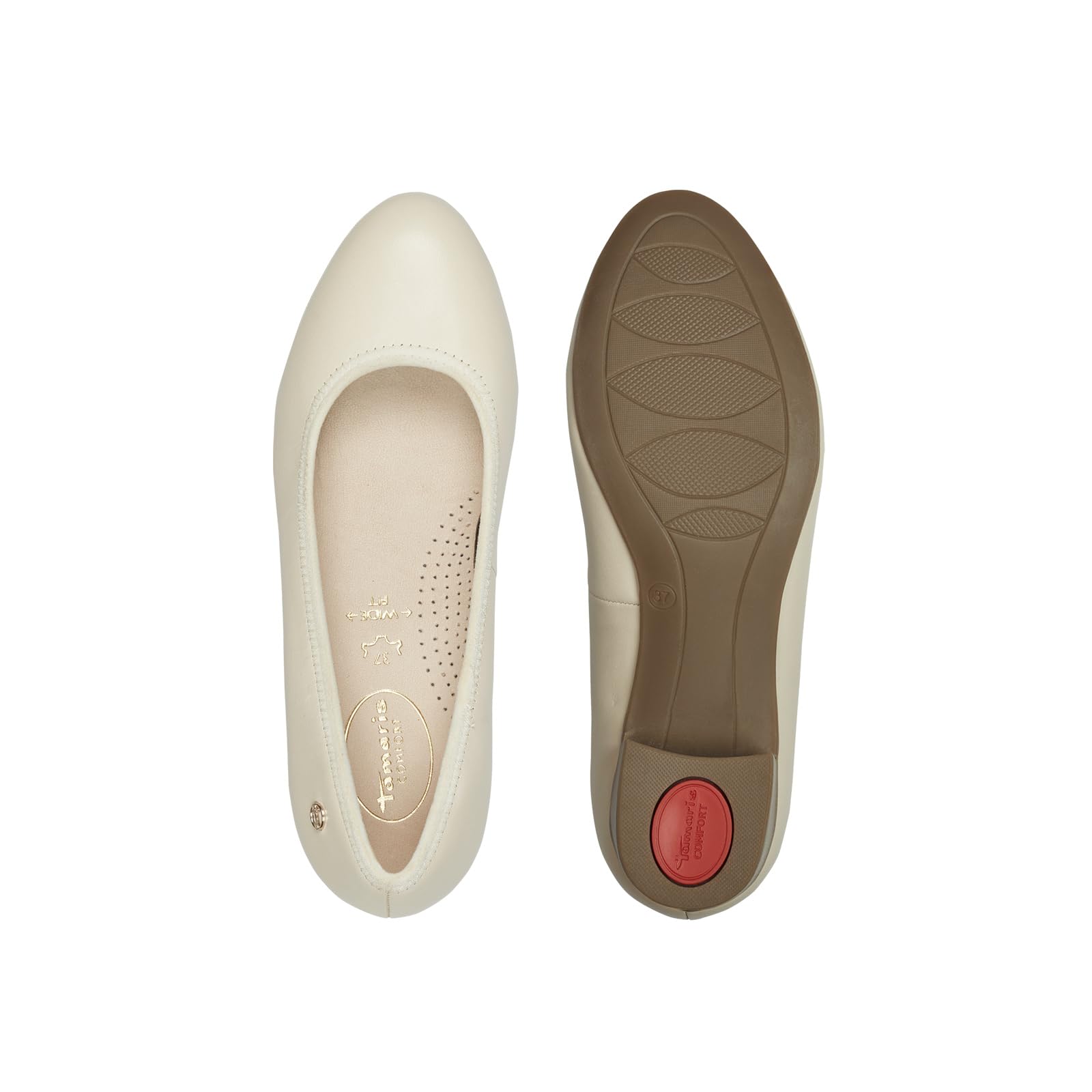 Tamaris Kobiety Tamaris Comfort Damen Pumps Aus Leder Kleiner AbsatzPompa