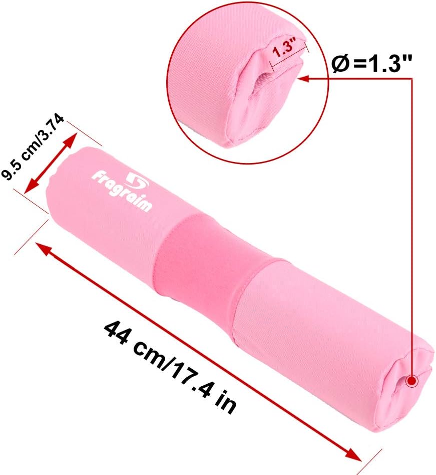 Fragraim Barbell Squat Pad, Safety Bar Pad with Thick Foam and Nylon Padding - Neck & Shoulder Protective Pad Support for Squats, Lunges & Hip Thrusts - Fits Olympic Standard Weightlifting Bar