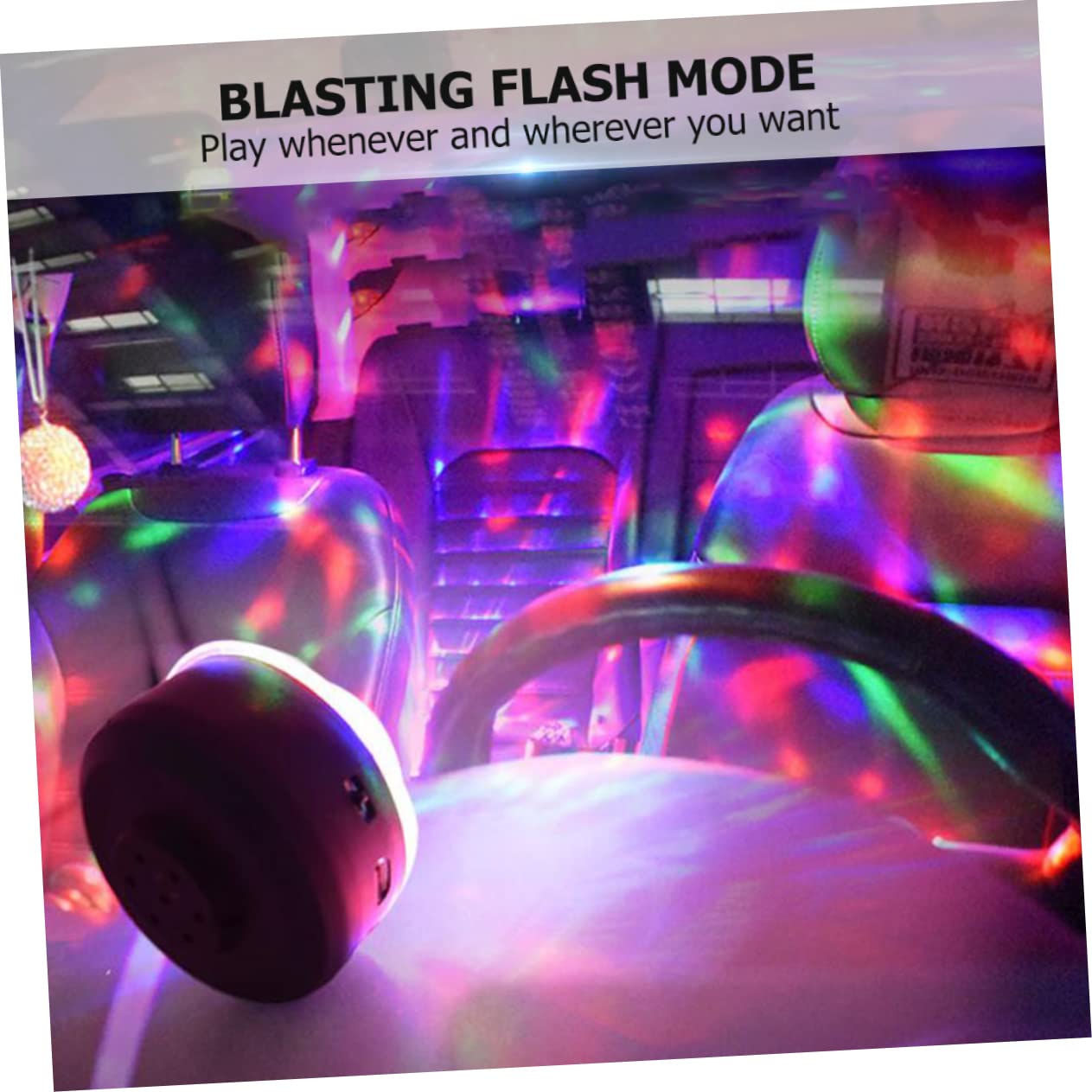 Artibetter Disco Ball Lamps Voice Control Stage Lamp Ktv Disco Light RGB Crystal Ball