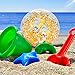 Hsei 3 Pcs Inflatable Beach Ball 16 Inch Glitter Summer Swimming Pool Disco Balls with Confetti Floatable Blow up Toys Decorations for Beach Wedding Outdoor birthday Party Favor(Golden)