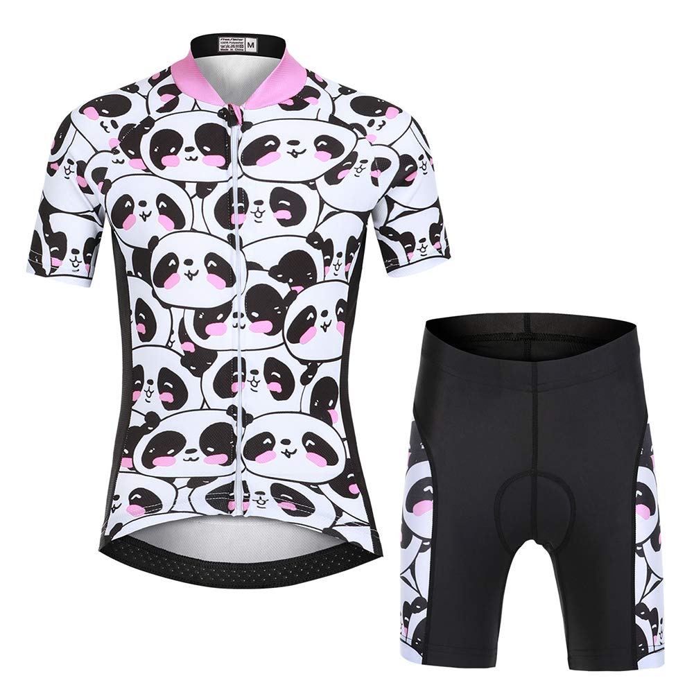 Niño Niña Ropa Conjunta de Ciclismo Bicicleta Maillot de Manga Corta + Pantalone Corto Secado Rápido