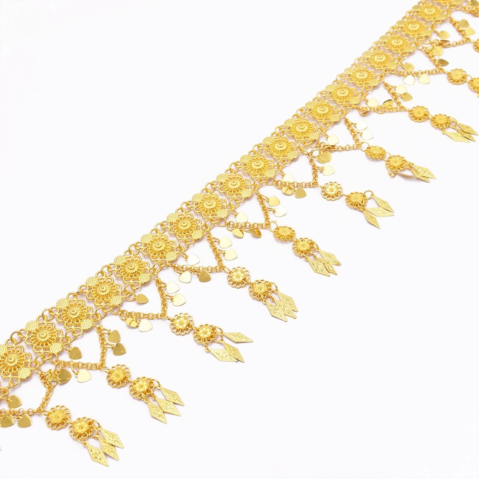 Bauch Kette Herz, Body Chain Women Quasten-Taillenkette Karabinerverschluss Damen Bauch Ketten Körperschmuck