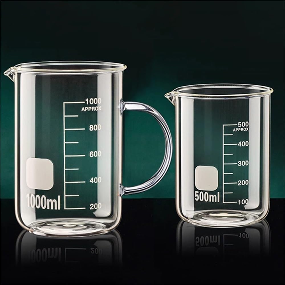 Zlewka szklana 500 ml 1000 miarka ze szkła borokrzemowego z uchwytem do kuchni laboratoryjnej(1000ml no handle)