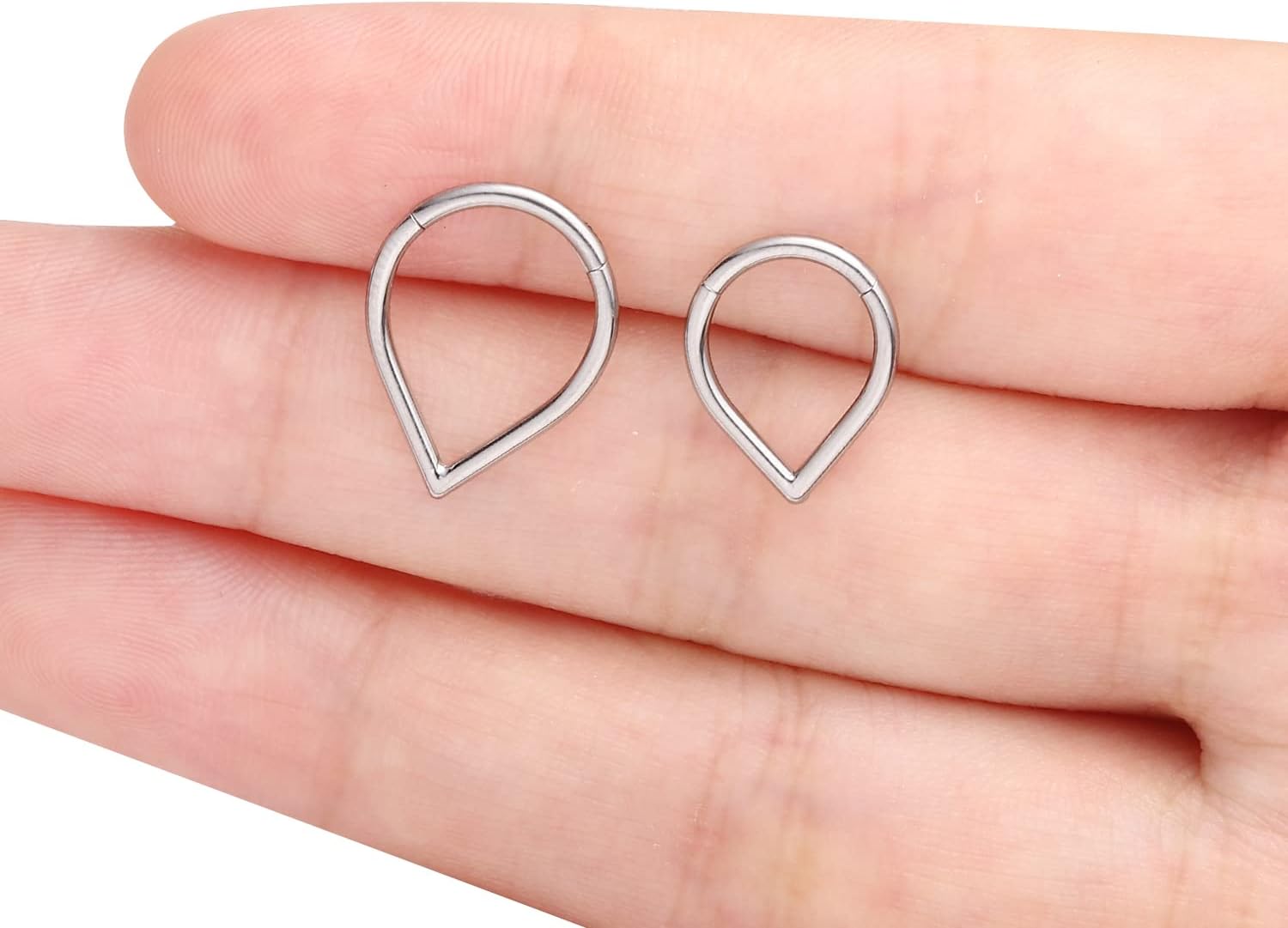 VOJO G23 Titanium Teardrop Septum Ring Daith Piercing Earrings Jewelry Tragus Helix Nose Rings for Women - Image 6