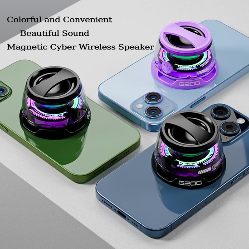 Magnetic Wireless mini Bluetooth Speaker with Dual bass and Stereo Sound, Capable of Long-Lasting Travel Design, Perfect for Outdoor/car/Music/Game, Portable Wireless Speaker/Blue - Image 3