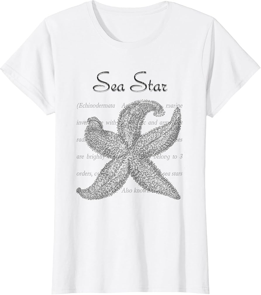 Sea Star Definition Design with Image of Starfish T-Shirt