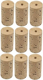 VICASKY 9 Pcs Flute Cork flute Head Cork flute screw cap Flute Repair Supplies flute supplies wine sealers Cork Stoppers flute cap Wood Flute Plugs Flute Repair Tools natural
