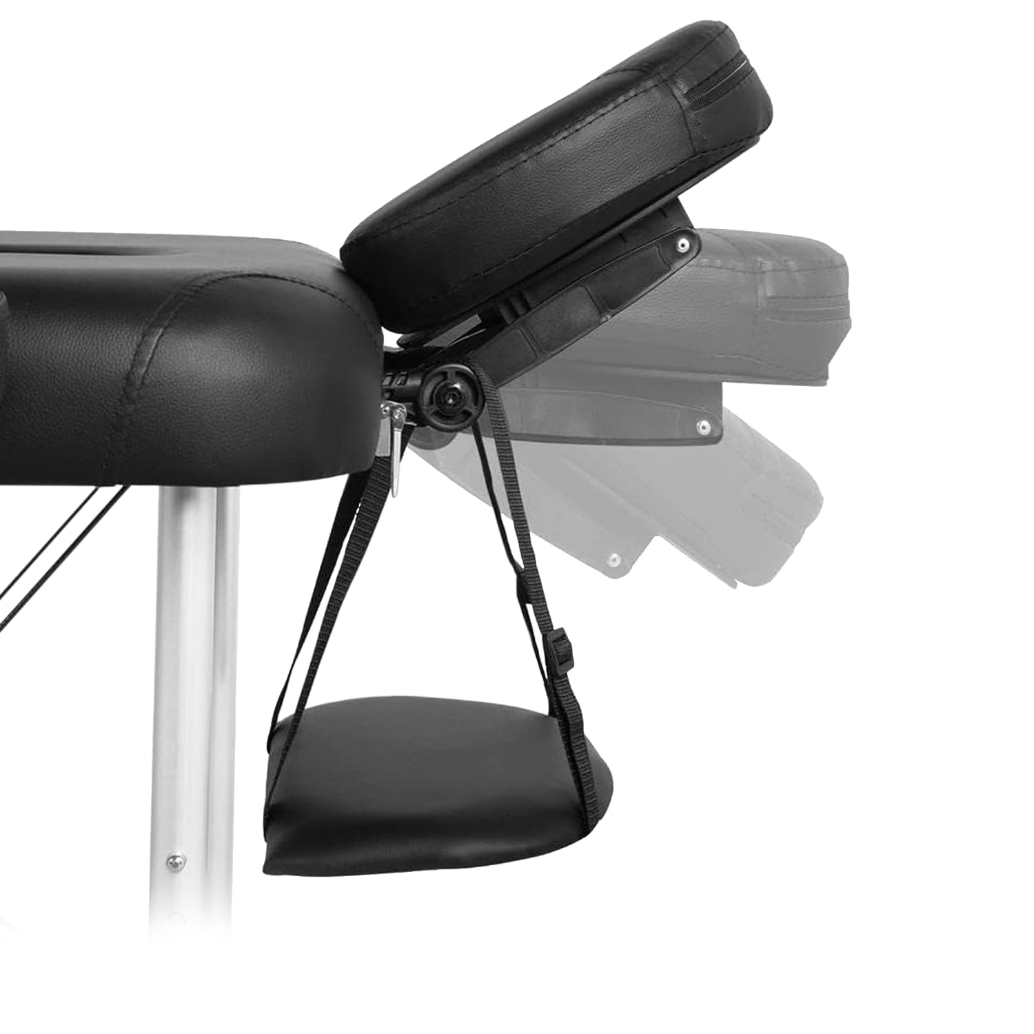 Sloan Barella in alluminio professionale - pieghevole e portatile - altezza regolabile - rivestimento resistente - per fisioterapia, massaggi e riabilitazione | nero