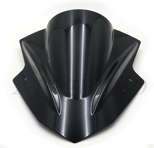 NBX - Parabrisas de doble burbuja compatible con Kawasaki Ninja 300 EX300 2013-2015 negro