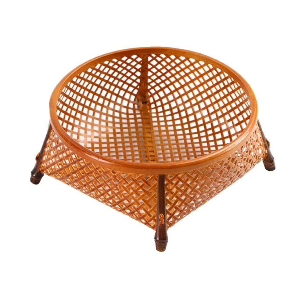 Cesta de ratán pequeña para servir fruta y decorar tu mesa de cocina rústica