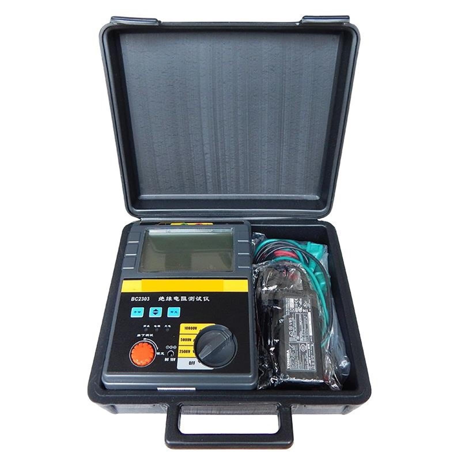 BC2303 Megóhmetro Digital Probador de Resistencia de Aislamiento Kit AC/DC Doble propósito 10000V/10KV Protección IP67