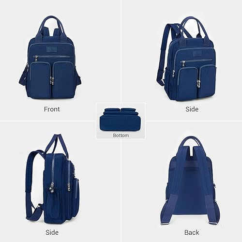 Miniatura 4 de VOLGANIK ROCK Mochila casual de nailon ligero con múltiples bolsillos, mochilas de viaje para la universidad, 1977-negro, Mochilas de viaje