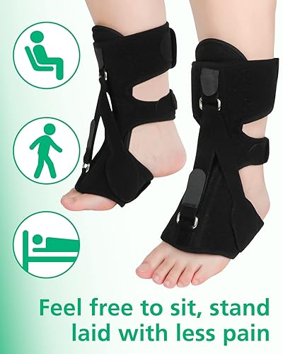 Miniatura 7 de GOANDO Paquete de 2 férula nocturna para fascitis plantar, férula para aliviar la fascitis plantar, ajuste de férula para mujeres y hombres,