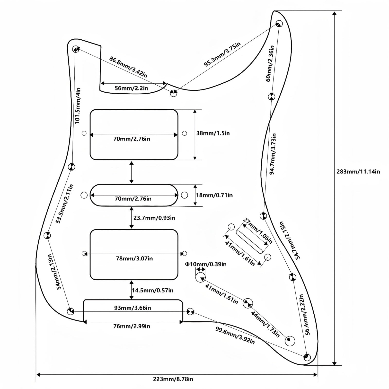 Zestaw Przetworników Do Gitary Elektrycznej Z Okablowaniem Kompletny Pickguard Z Okablowaniem I Przetwornikam