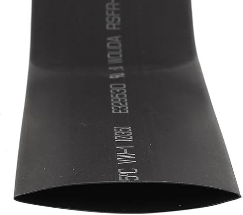 Miniatura 2 de uxcell 1.378 in Dia 2.283 in Ancho Plano Tubo Termoencogible Tubo Shrink Manga Cable Wrap 3.3 ft Negro