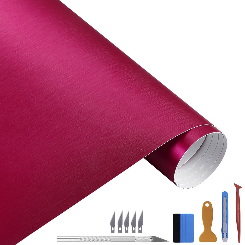 NewL 30 cm x 150 cm negro cepillado de acero inoxidable metálico película de envoltura de vinilo mate cromado cepillado para coche, hoja de pegatina para muebles de ordenador portátil de motor (negro) — view 22