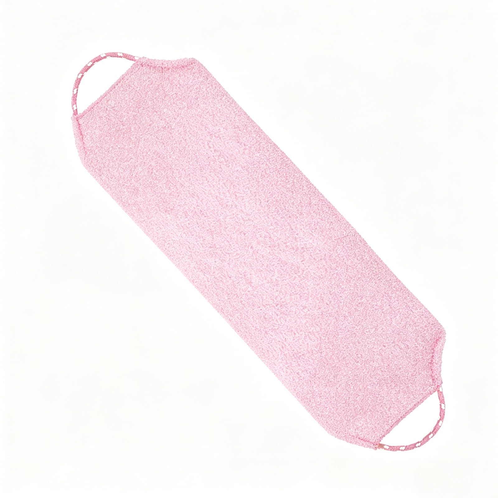 Back Scrubber for Shower, Double Sided Exfoliating Back Exfoliator with Handles, Stretchable Long Body Washcloth for Men Women, Deep Cleansing Exfoliating Shower Towel (Pink)