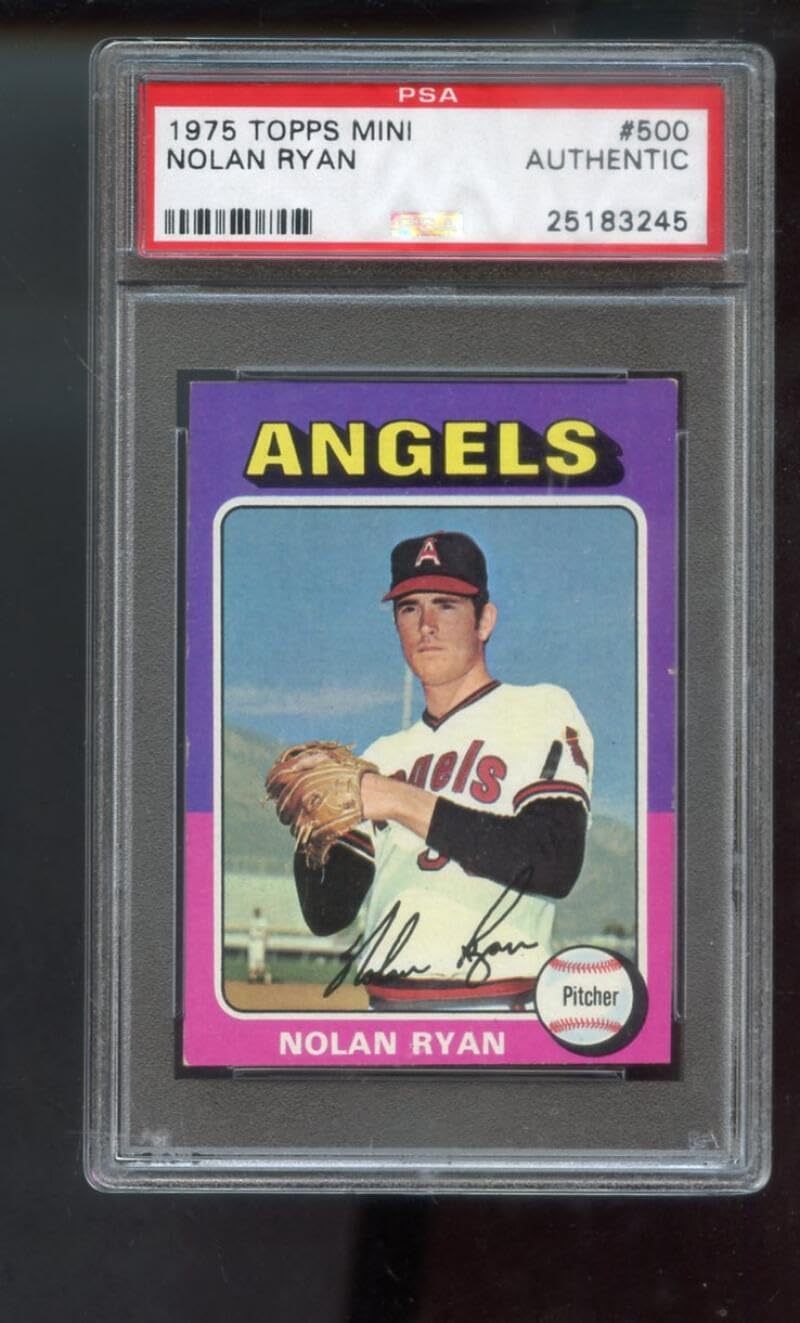 1975 Topps MINI #500 Nolan Ryan PSA AUTHENTIC Graded Baseball Card MLB California Angels