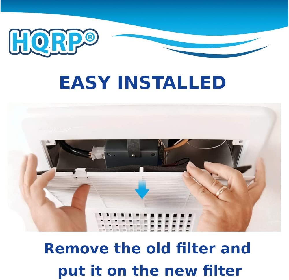 HQRP 4-Pack RV AC Filters compatible with Dometic Duo Therm 3105935, 3105007, 3105935.047, 3105935.039, 3105935.005, 3105935.013 RV Air Conditioner Filter, 14" x 7.5" Foam Camper AC Filter