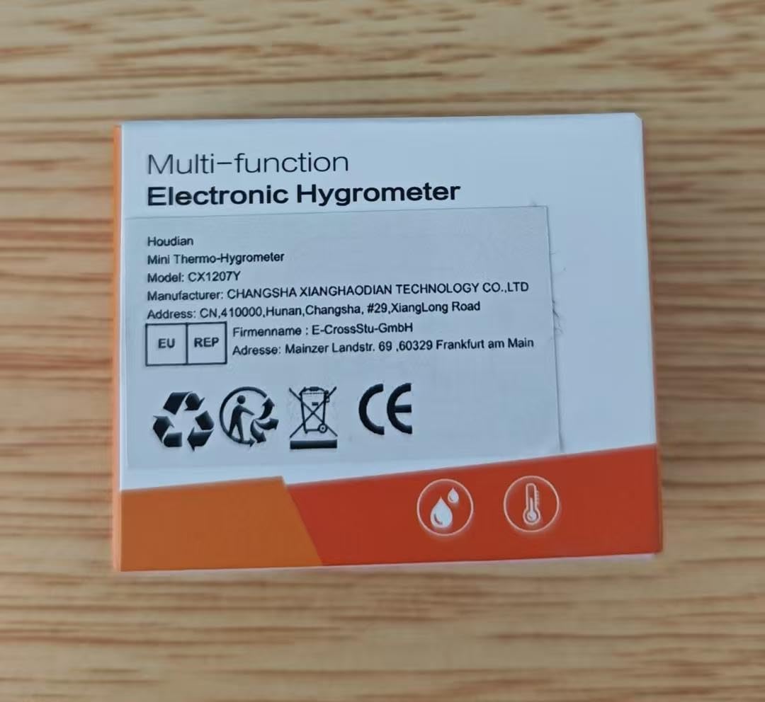 Mini Igrometro Termometro per interni, monitor della temperatura ambiente e misuratore di umidità Misuratore di temperatura e umidità, termometro d'atmosfera (bianco-1 pezzo)