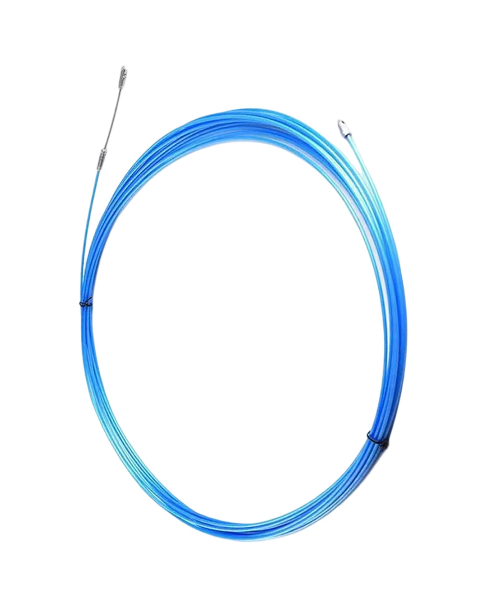 Wiring Spring, 10M Blue Pulley Head Wire Threading Tool for Professional Electricians, Durable Wire Pulling Spring for Electrical Wiring, Easy Installation Through Walls and Ceilings