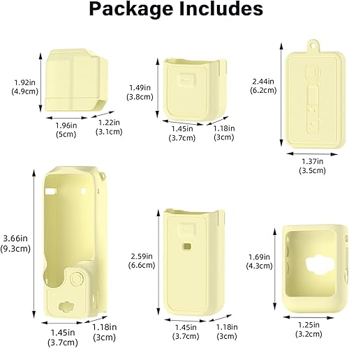 Miniatura 9 de Funda de bolsillo 3, funda protectora de silicona suave compatible con DJI Osmo Pocket 3 Creator Combo, protector de pantalla ligero, accesorios de