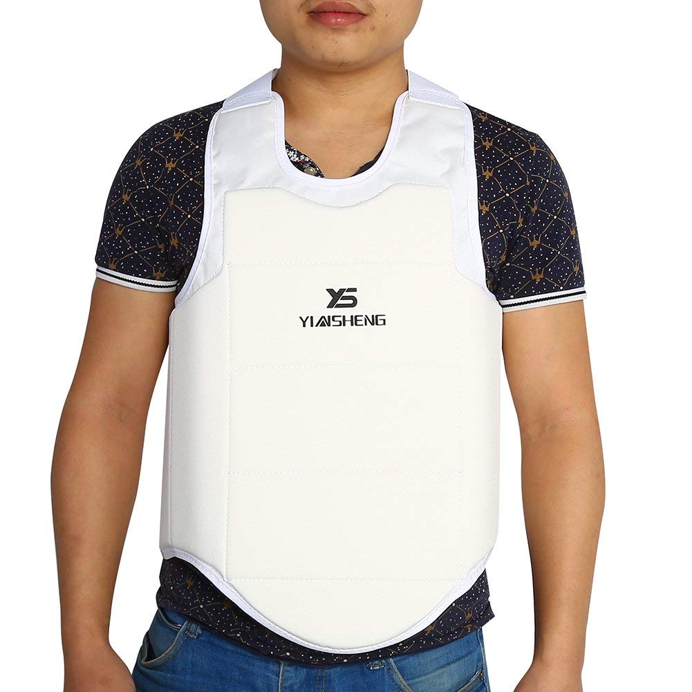 Dilwe Pettorina Sportiva, Unisex Bambino Adulto Arti Marziali Taewondo Scudo Training Body Vest Protector per la Boxe Karate Kickboxing Seno protettore Accessorio